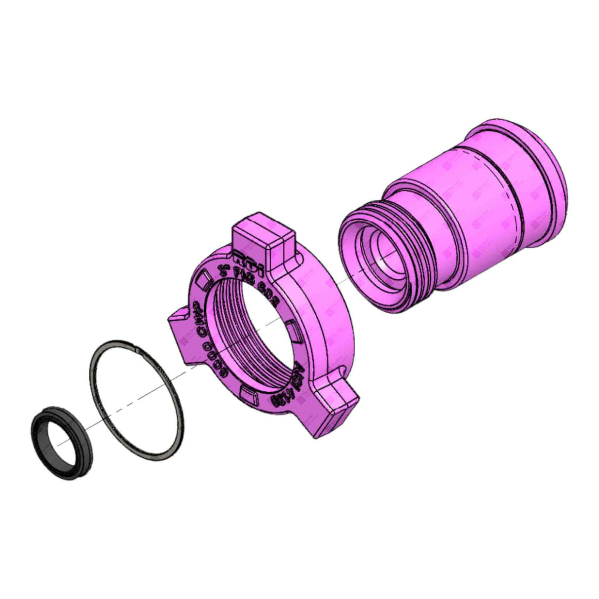 Crossover Union, 3” 602 M x 2” 1502 F, 6000 psi, Sour Service